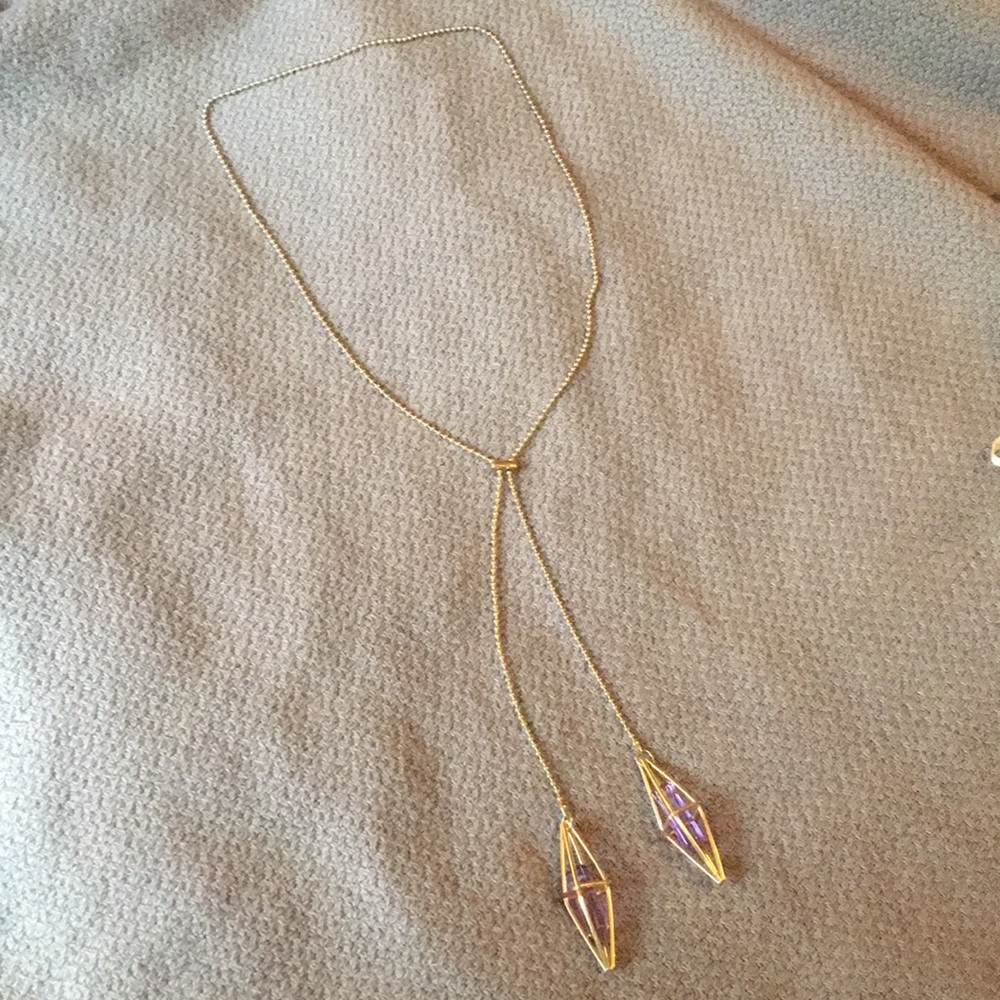 Adjustable crystal cage necklace
